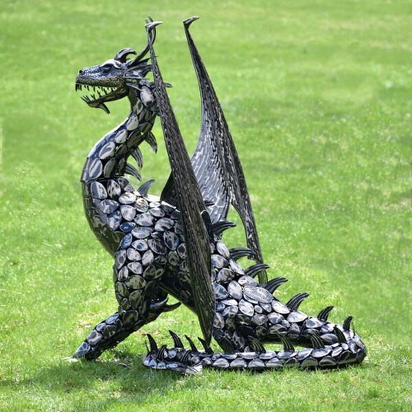 Dragon Statue Sentry Iron Sculpture